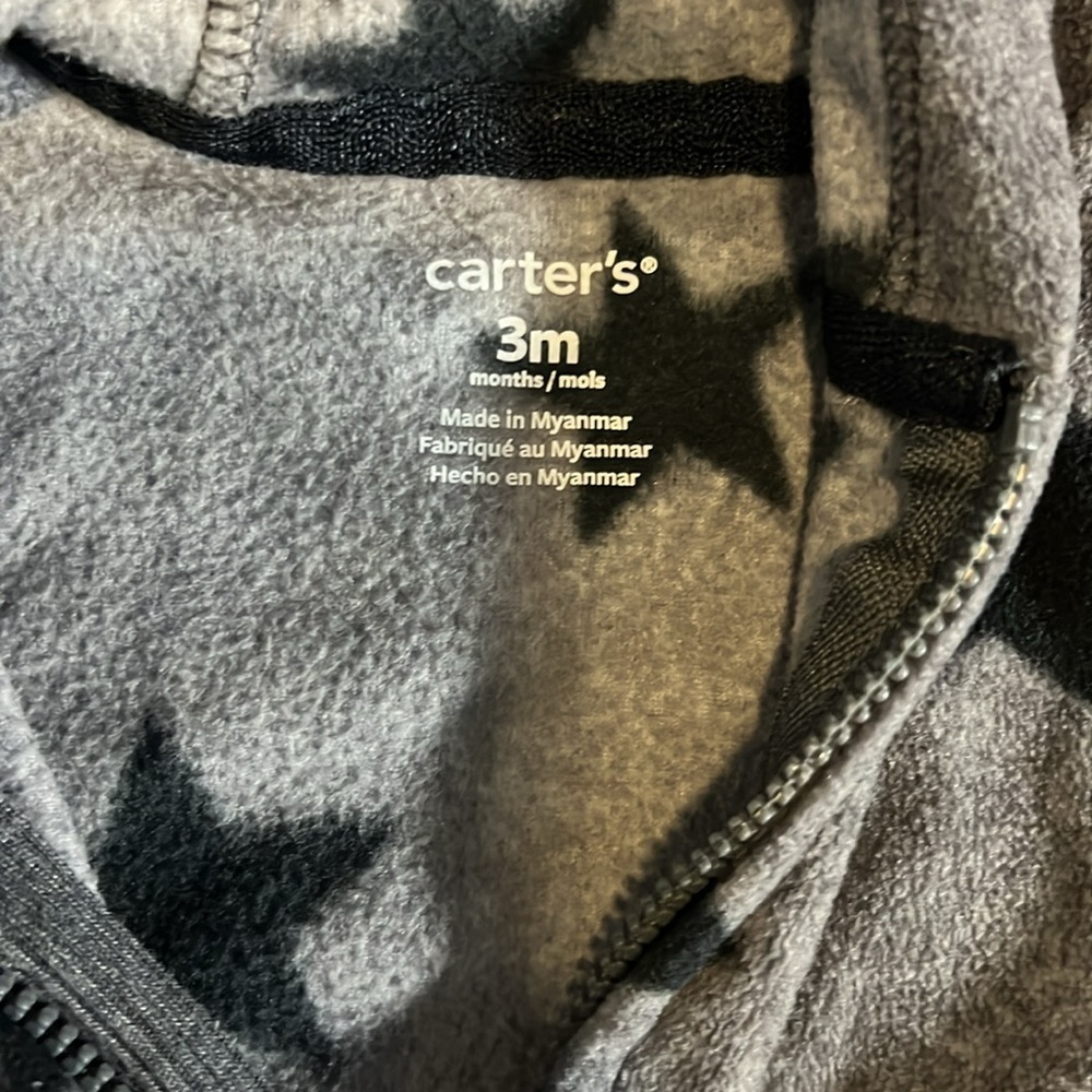 Cold Weather Baby Clothes, 3 months Carter’s fuzzy fleece bodysuits jacket - Picture 8 of 12